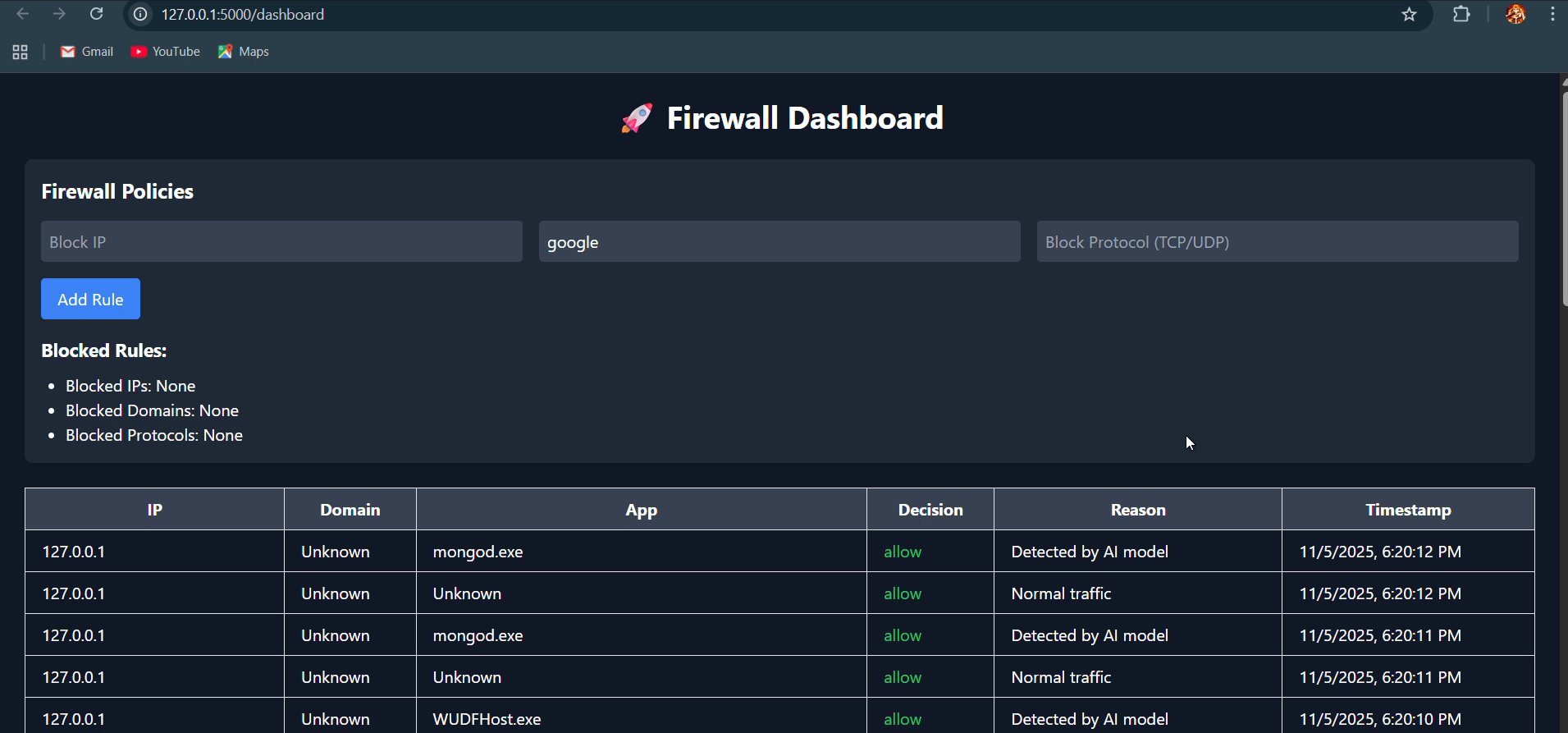 AI-Based Firewall